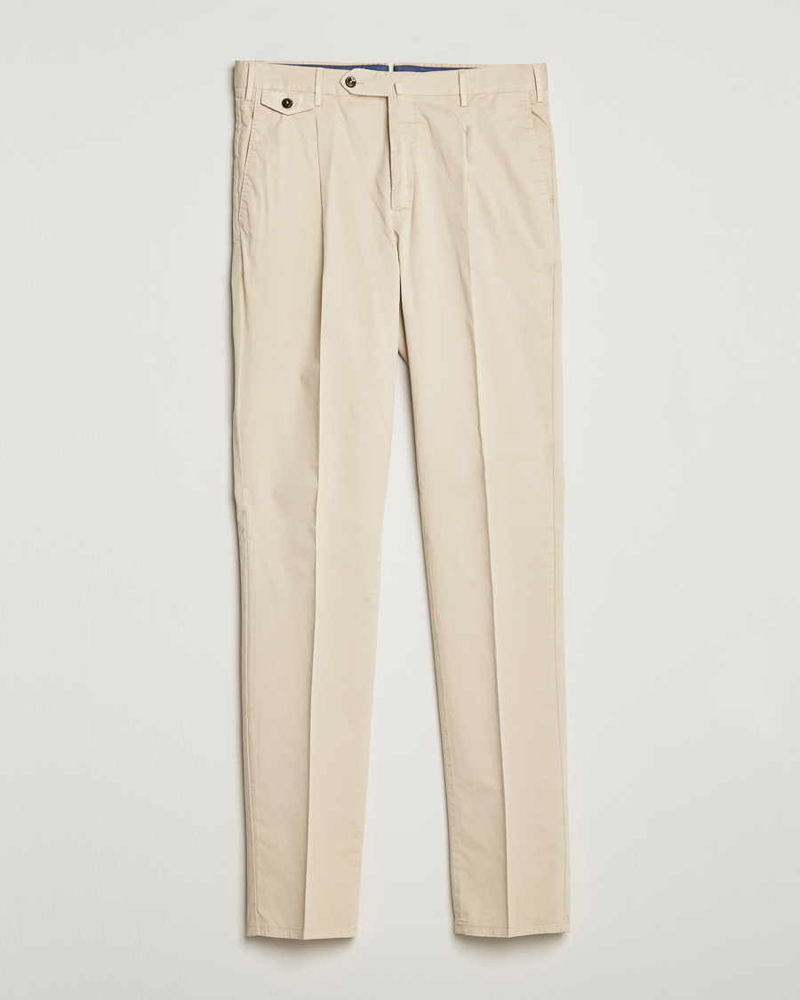 Herr | Byxor | PT01 | Gentleman Fit Cotton Stretch Chinos Light Beige