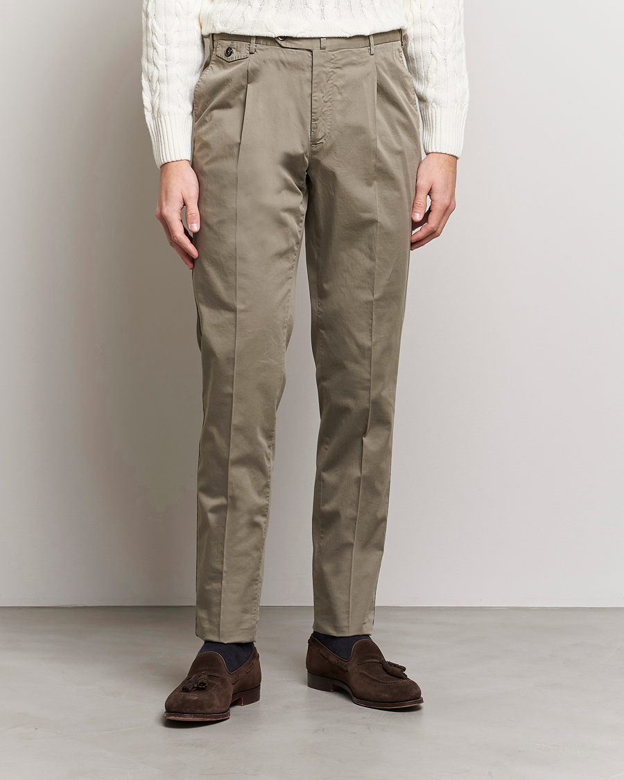 Herr | Byxor | PT01 | Gentleman Fit Cotton Stretch Chinos Taupe