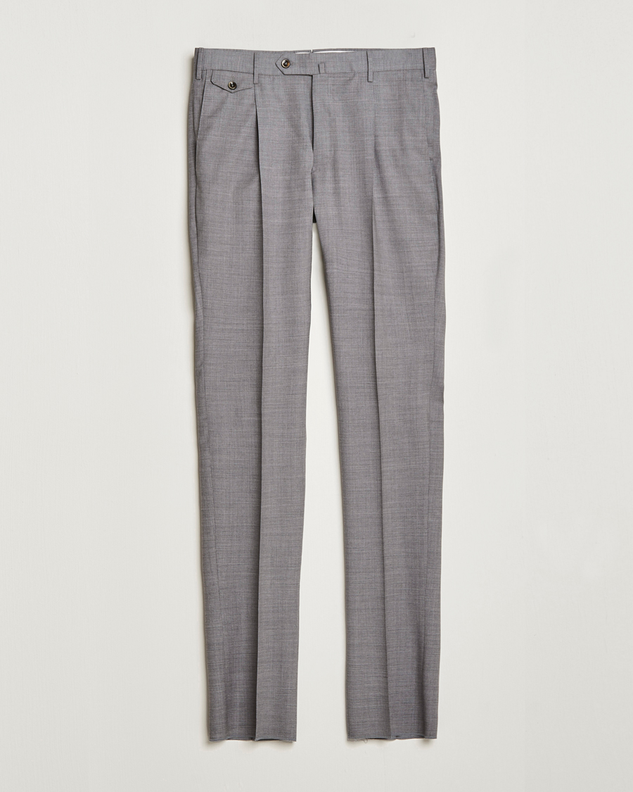 Herr | Byxor | PT01 | Gentleman Fit Wool Trousers Light Grey