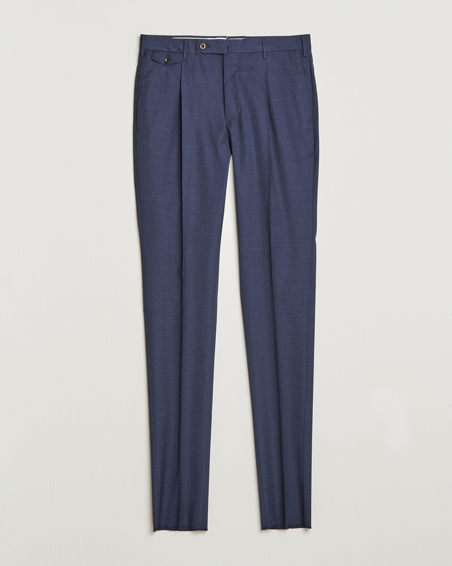 Herr | Byxor | PT01 | Gentleman Fit Wool Trousers Dark Blue