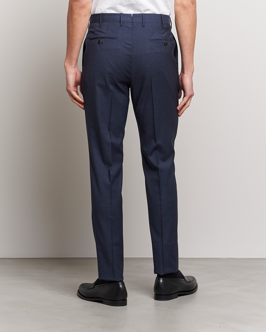Herr | Italian Department | PT01 | Gentleman Fit Wool Trousers Dark Blue