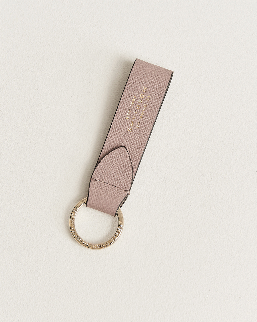 Herr | Nyckelringar | Smythson | Panama Leather Keyring Taupe