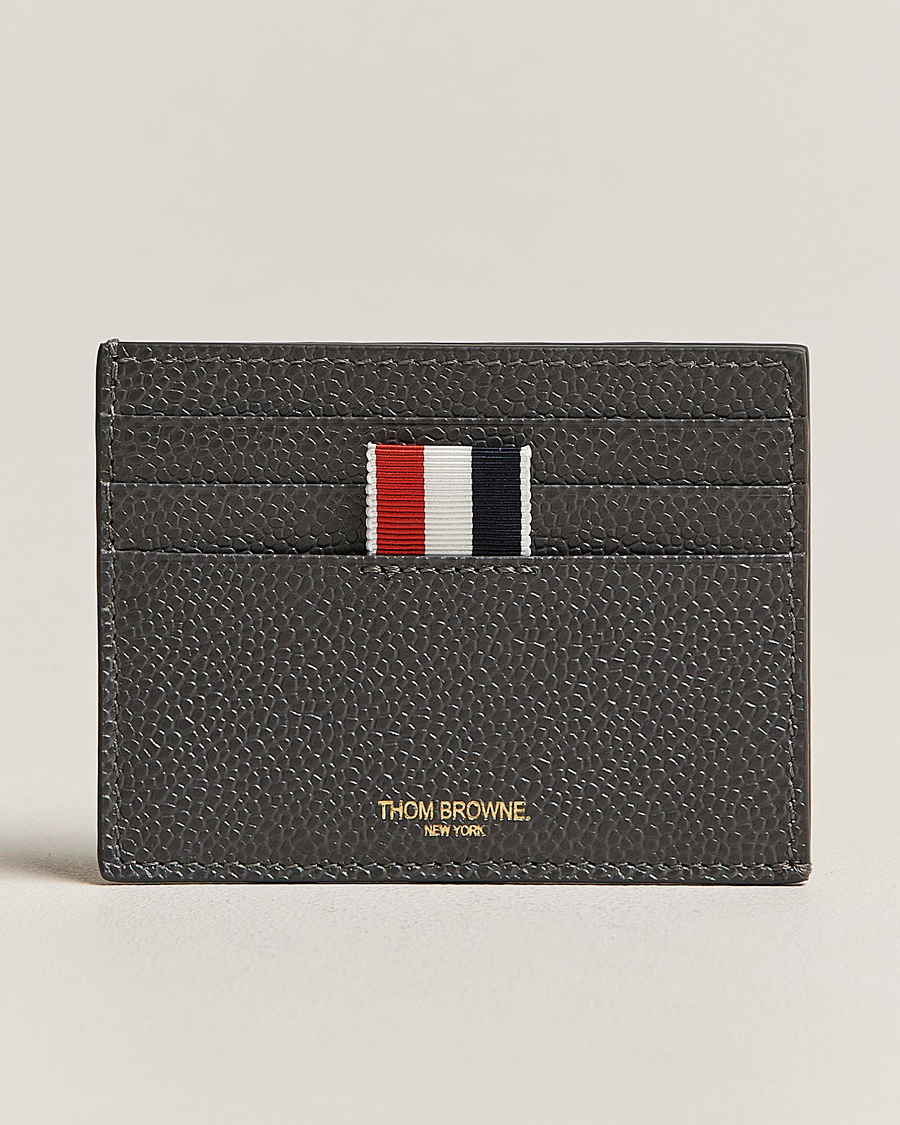 Herr | Thom Browne Pebble Grain Cardholder Dark Grey | Thom Browne | Pebble Grain Cardholder Dark Grey