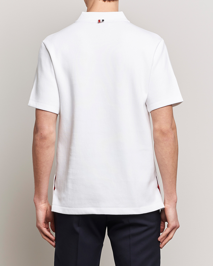 Herr | Pikéer | Thom Browne | Short Sleeve Pocket Polo White