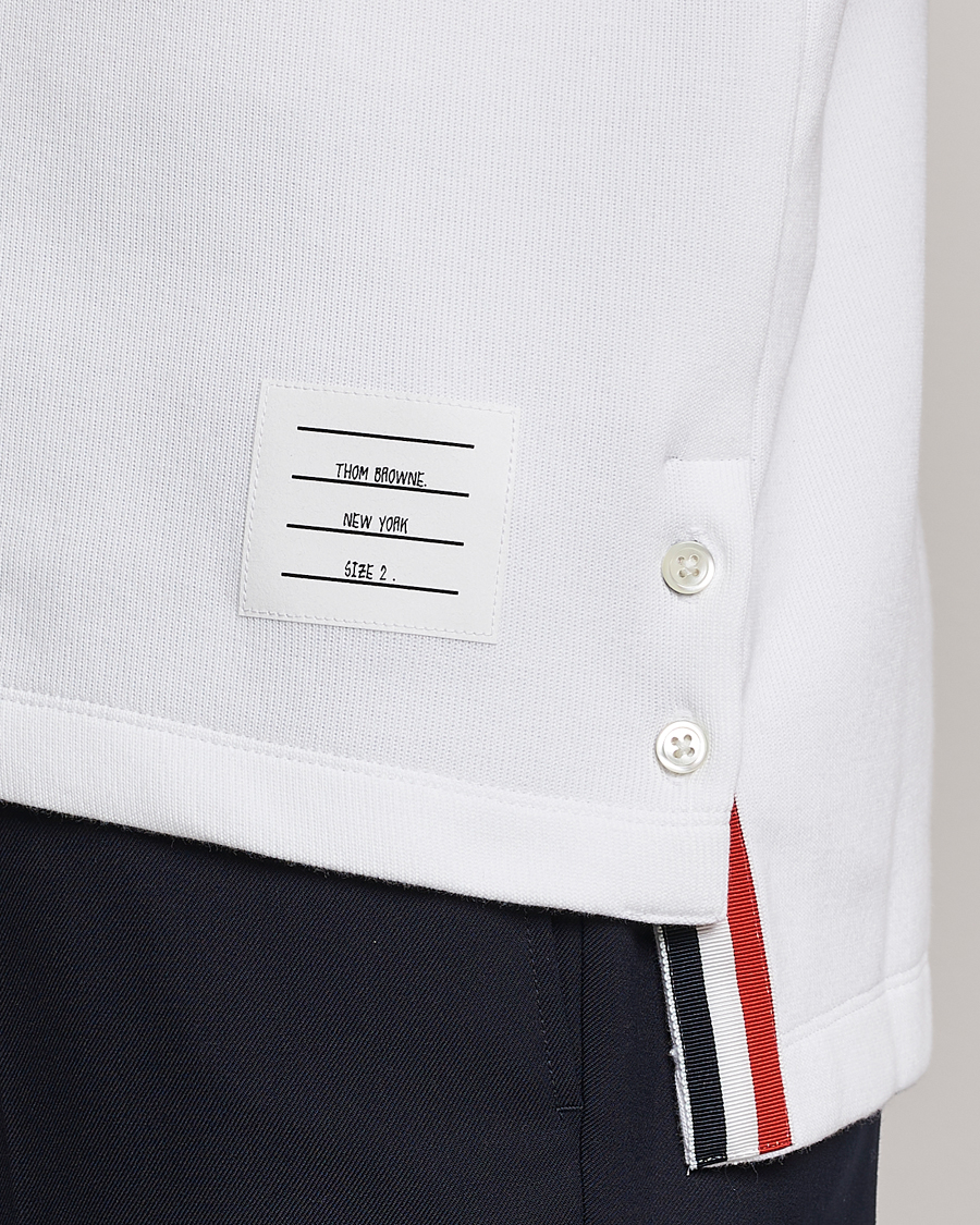 Herr | Pikéer | Thom Browne | Short Sleeve Pocket Polo White