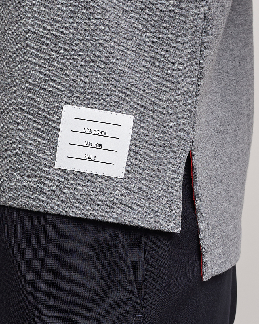 Herr | T-Shirts | Thom Browne | Anchor Embroidered T-Shirt Light Grey