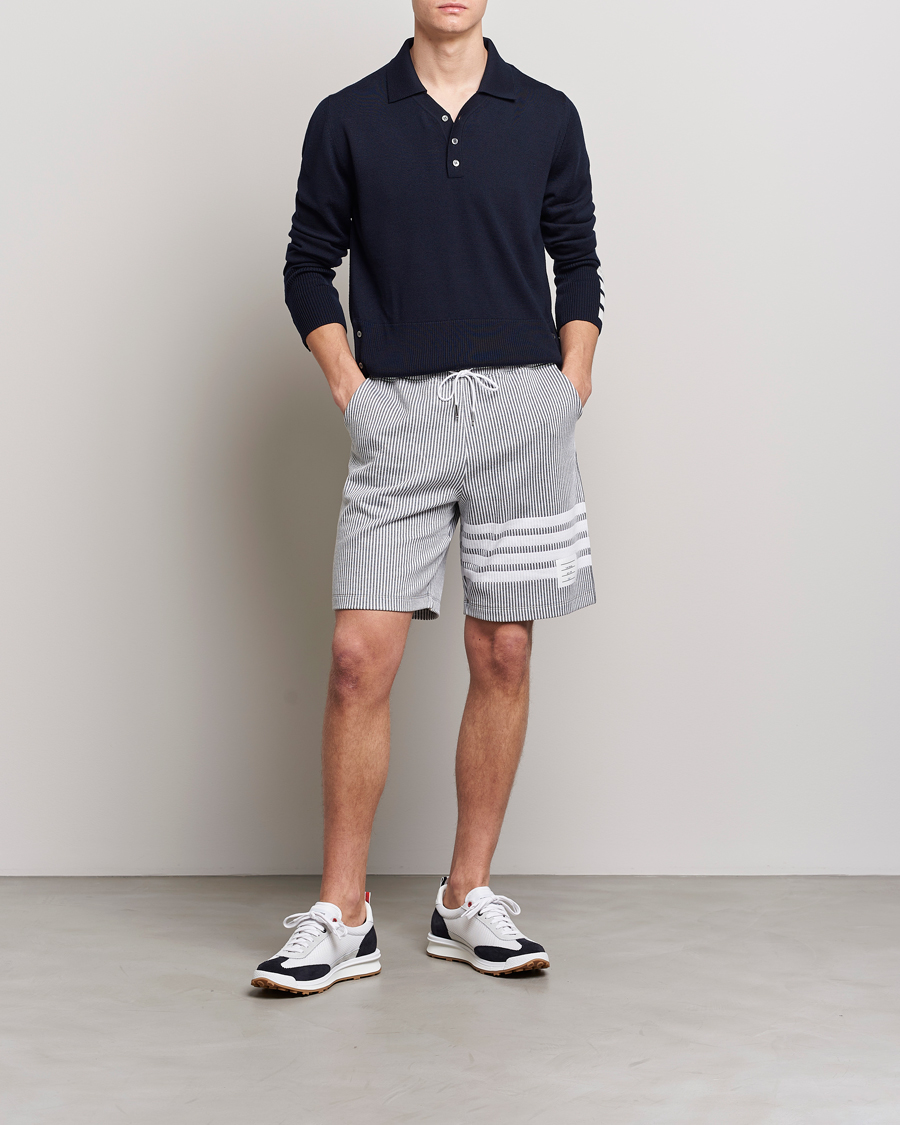 Herr | Shorts | Thom Browne | Seersucker Loopback Shorts Light Grey