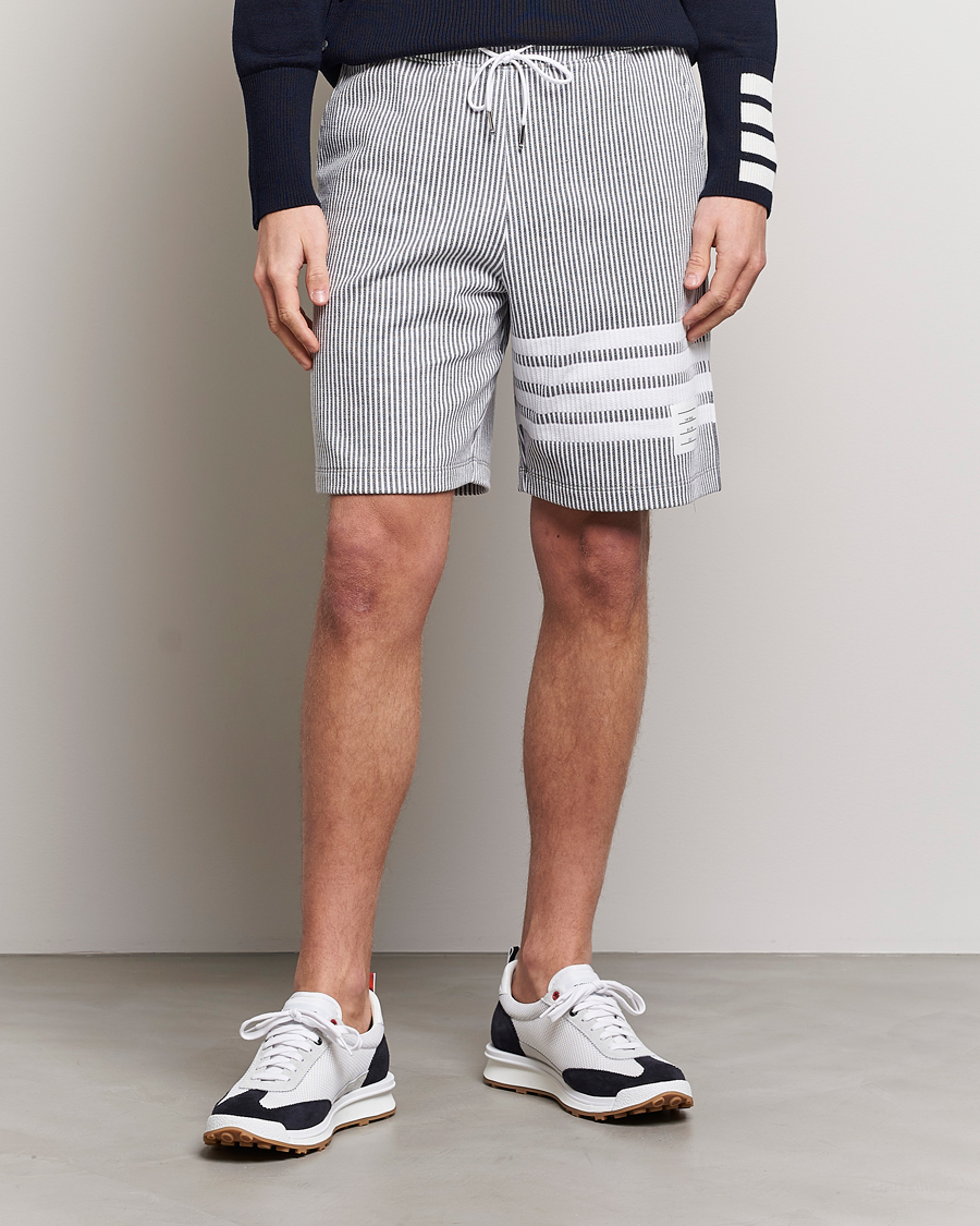 Herr | Thom Browne | Thom Browne | Seersucker Loopback Shorts Light Grey