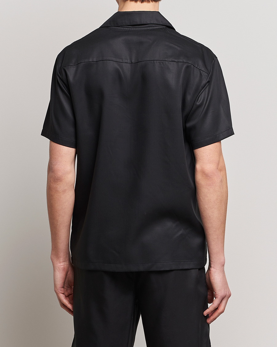 Herr | Skjortor | Calvin Klein | Lyocell Short Sleeve Loungewear Shirt Black