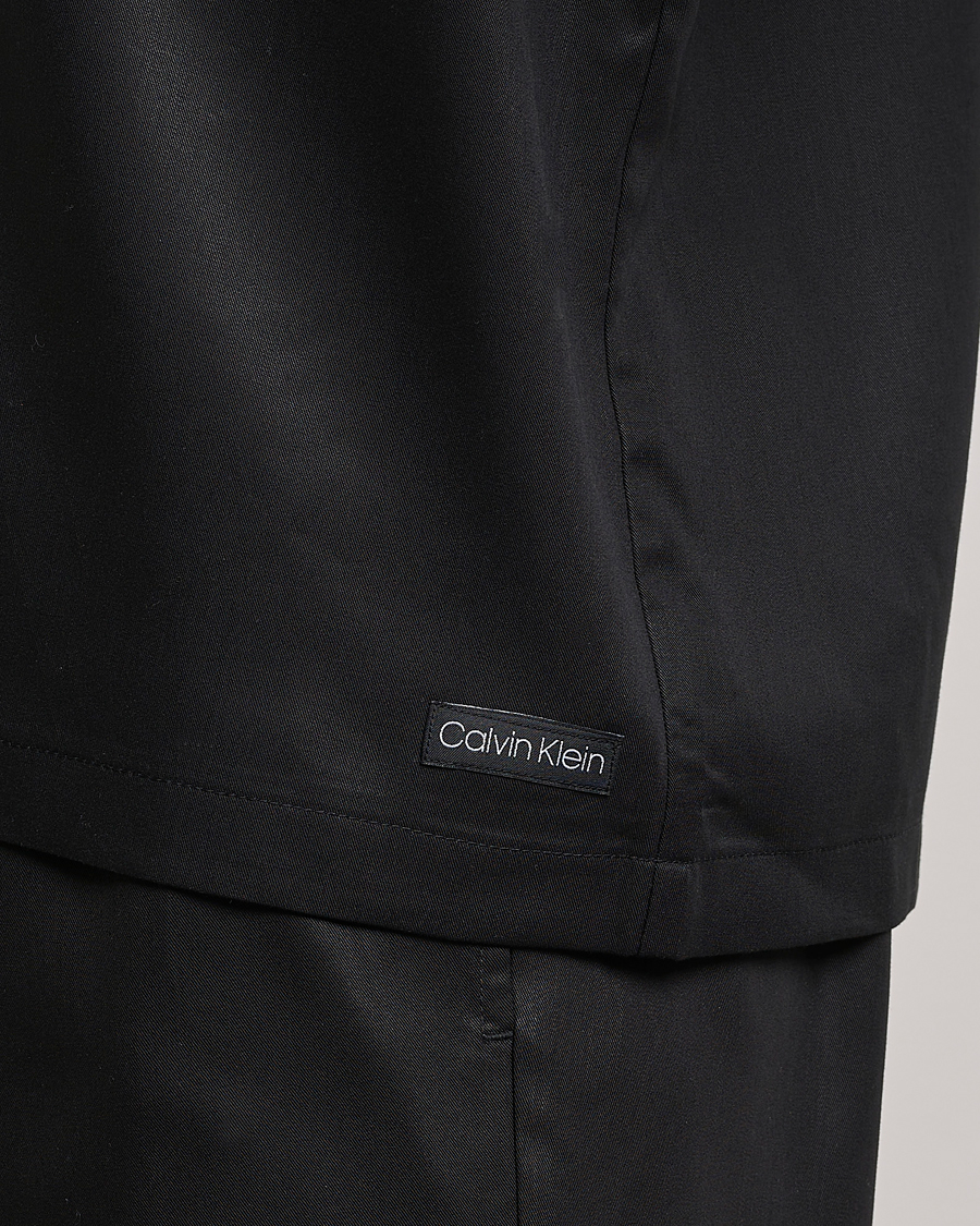 Herr | Skjortor | Calvin Klein | Lyocell Short Sleeve Loungewear Shirt Black