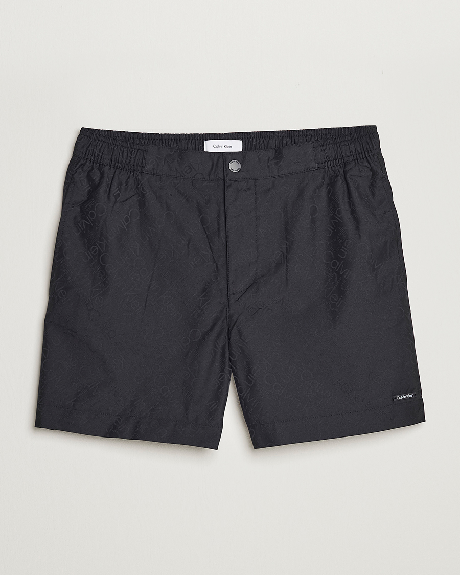 Herr | Badbyxor | Calvin Klein | Tailored Monogram Swimshorts Black