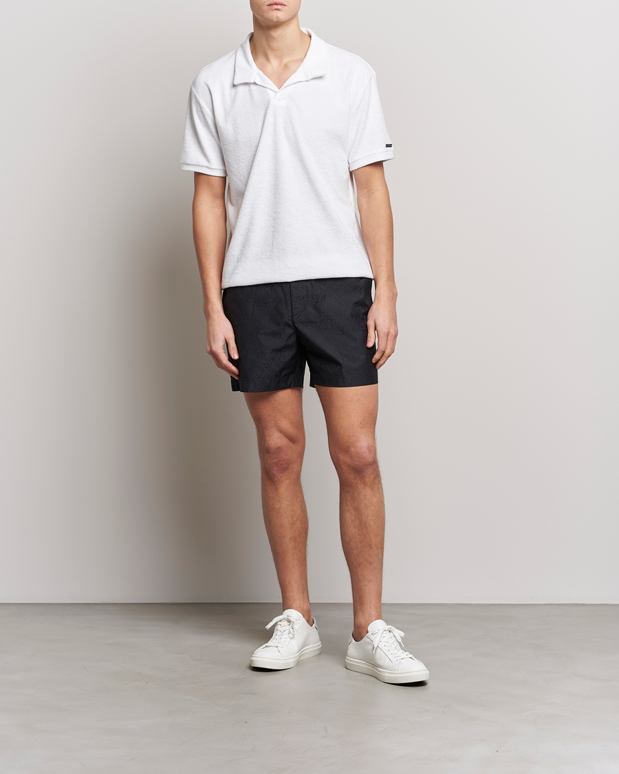 Herr | Badbyxor | Calvin Klein | Tailored Monogram Swimshorts Black