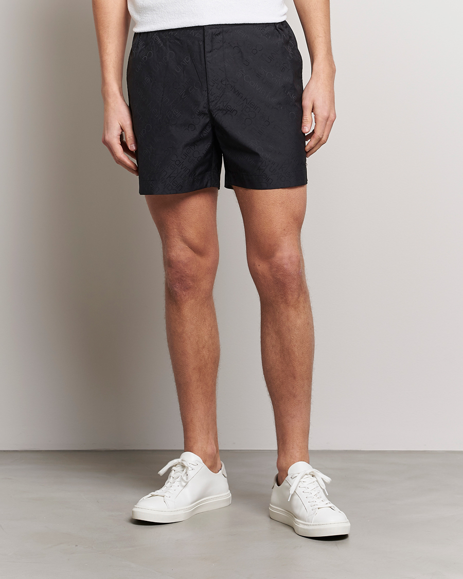 Herr |  | Calvin Klein | Tailored Monogram Swimshorts Black