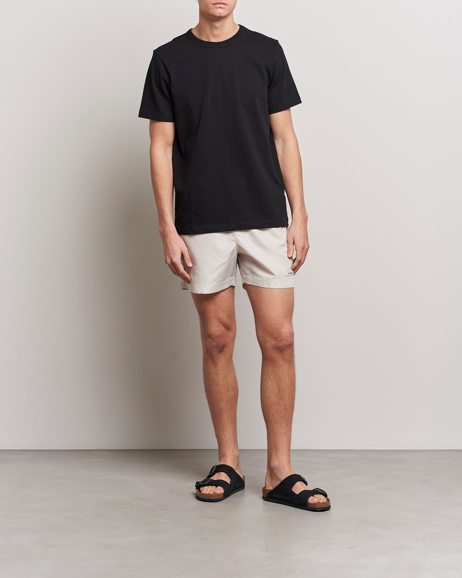 Herr | Badbyxor | Calvin Klein | Logo Drawstring Swimshorts Stony Beige