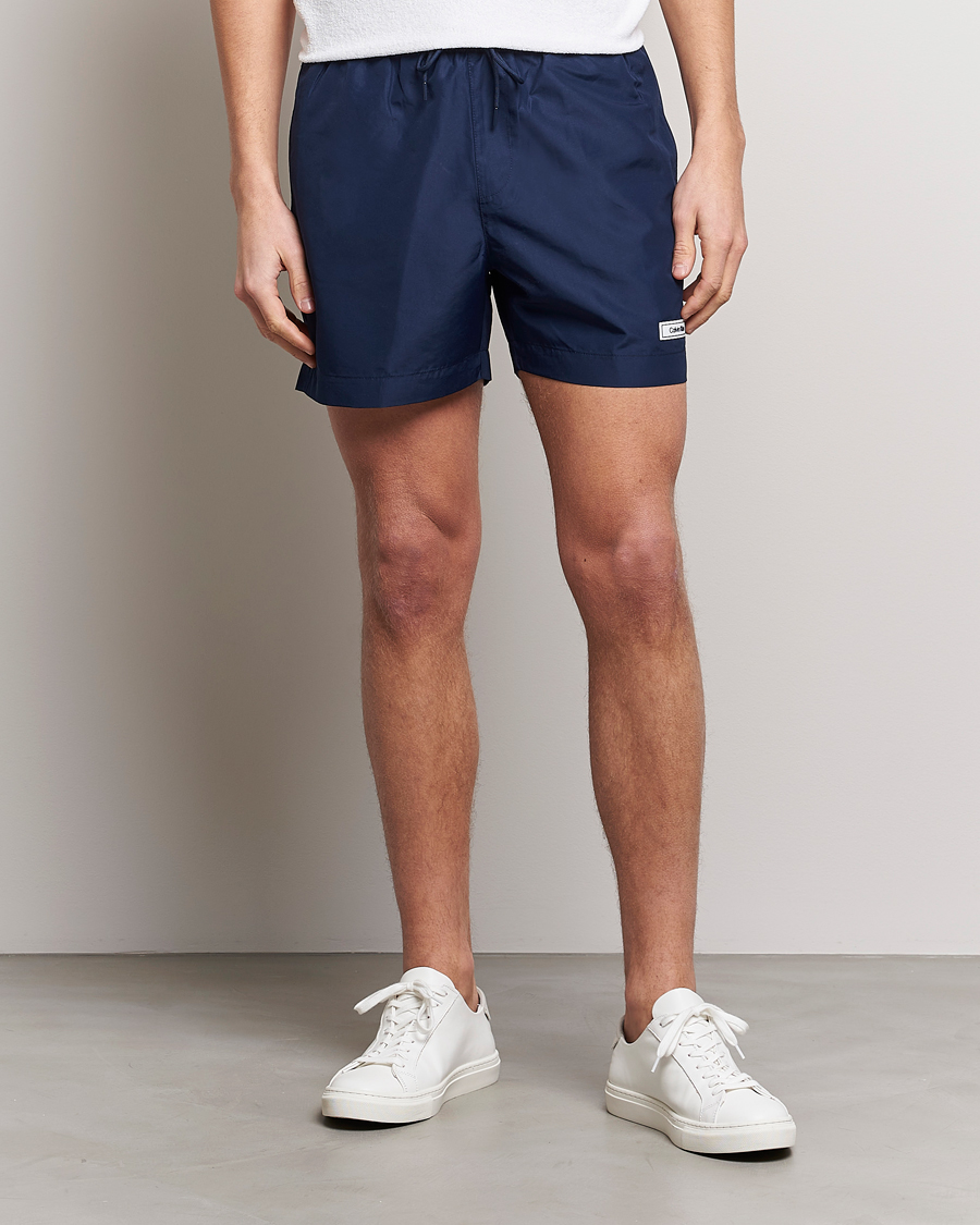 Herr | Badbyxor | Calvin Klein | Logo Drawstring Swimshorts Navy Iris