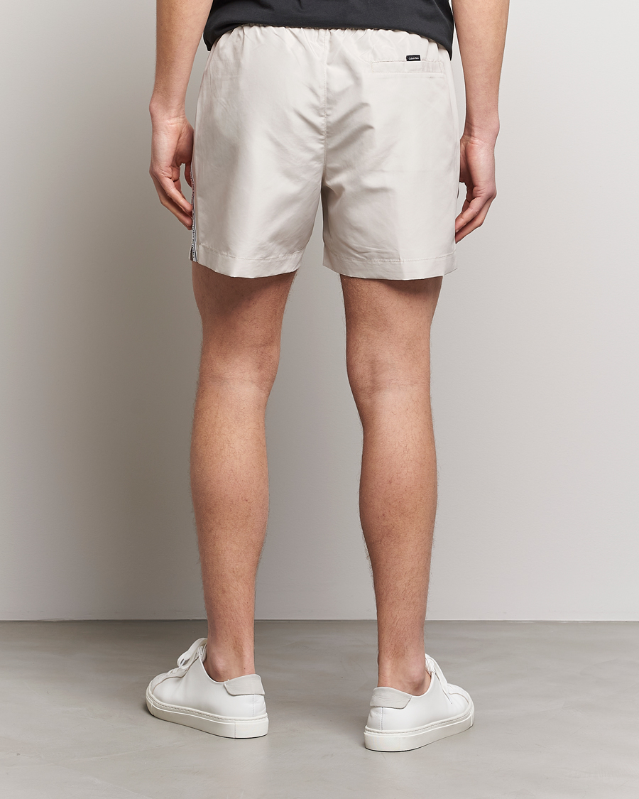 Herr | Badbyxor | Calvin Klein | Side Logo Drawstring Swimshorts Stony Beige