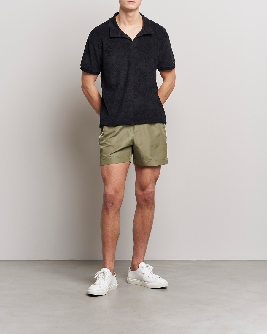 Herr | Badbyxor | Calvin Klein | Side Logo Drawstring Swimshorts Delta Green