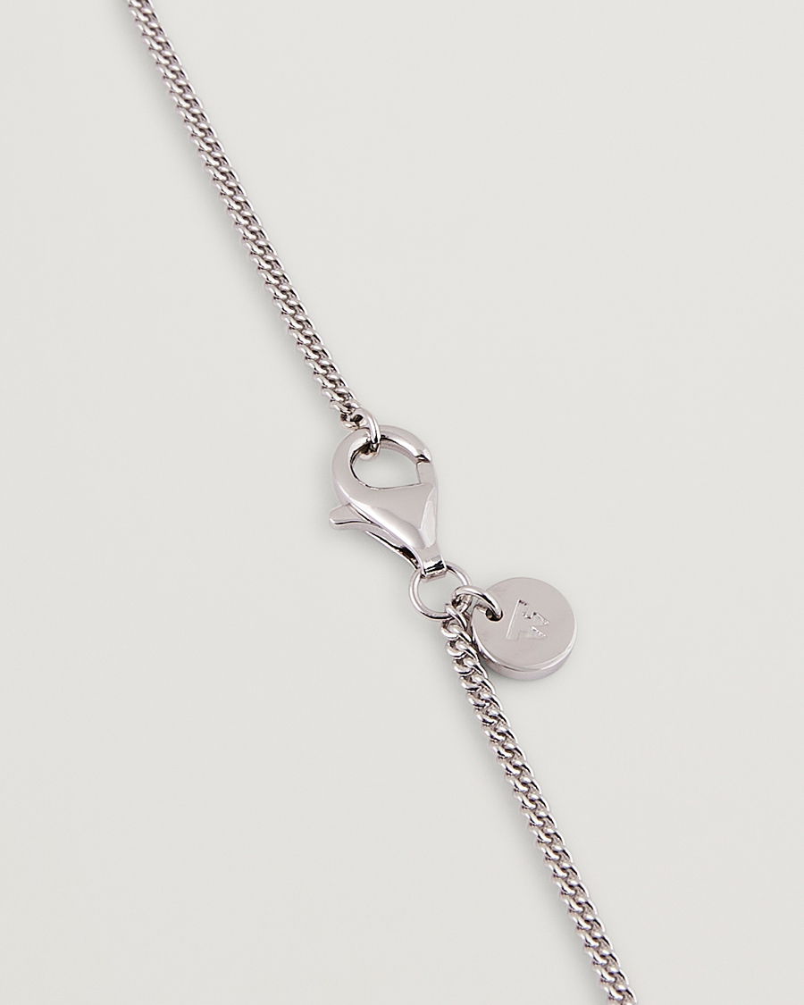 Herr | Tom Wood Mined Cube Pendant Necklace Silver/Black | Tom Wood | Mined Cube Pendant Necklace Silver/Black