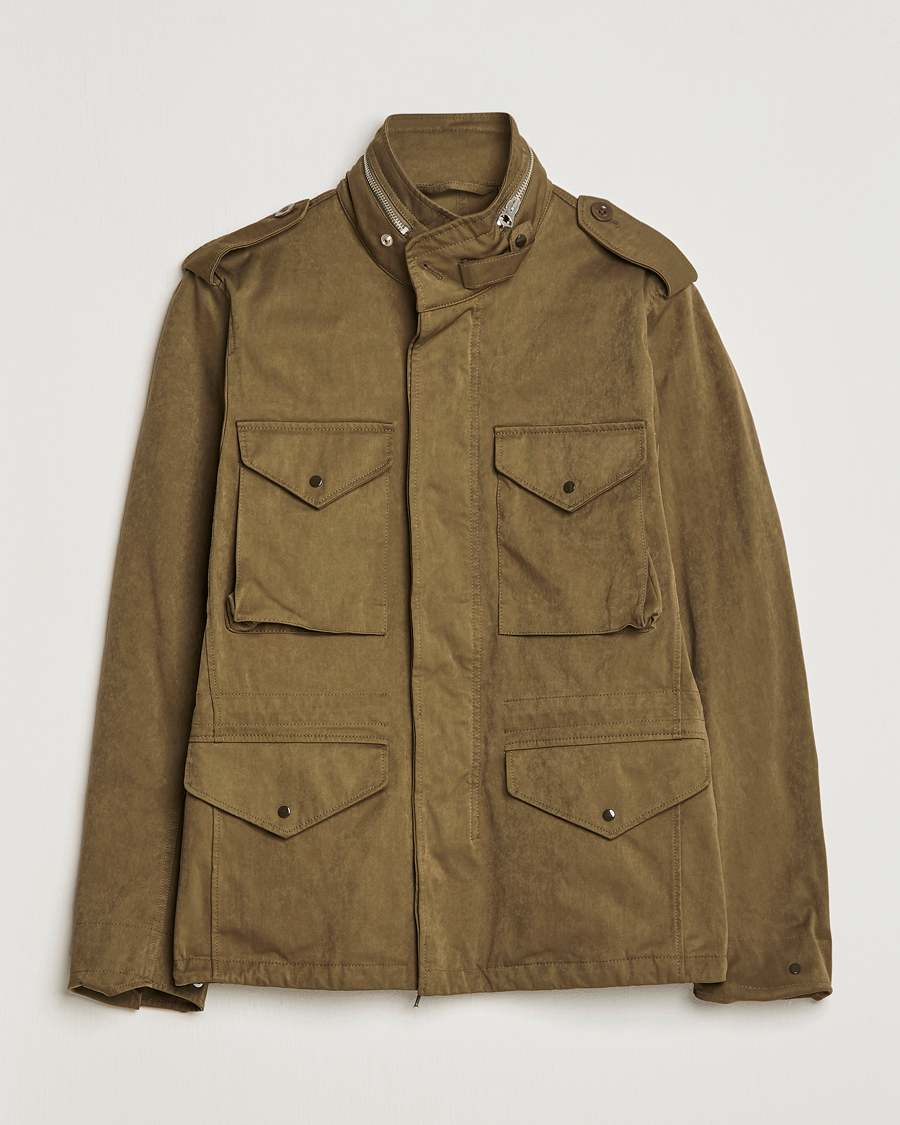 Herr | Jackor | Ten c | 9 oz OJJ Piece Dyed Short Field Jacket Olive