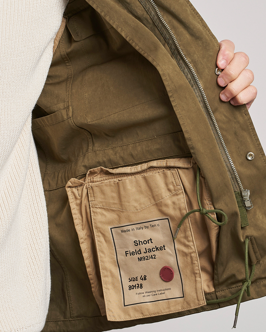 Herr | Jackor | Ten c | 9 oz OJJ Piece Dyed Short Field Jacket Olive