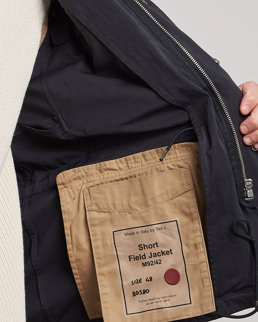 Herr | Jackor | Ten c | 9 oz OJJ Piece Dyed Short Field Jacket Navy