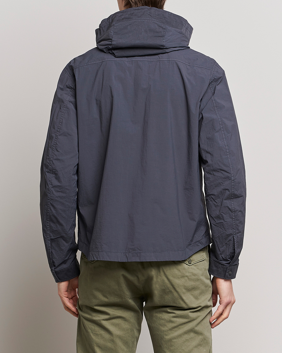 Herr | Jackor | Ten c | Garment Dyed Nylon Hooded Jacket Blue Grey