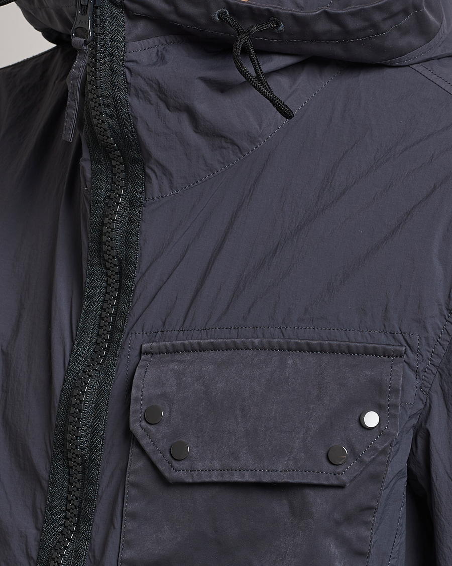 Herr | Jackor | Ten c | Garment Dyed Nylon Hooded Jacket Blue Grey