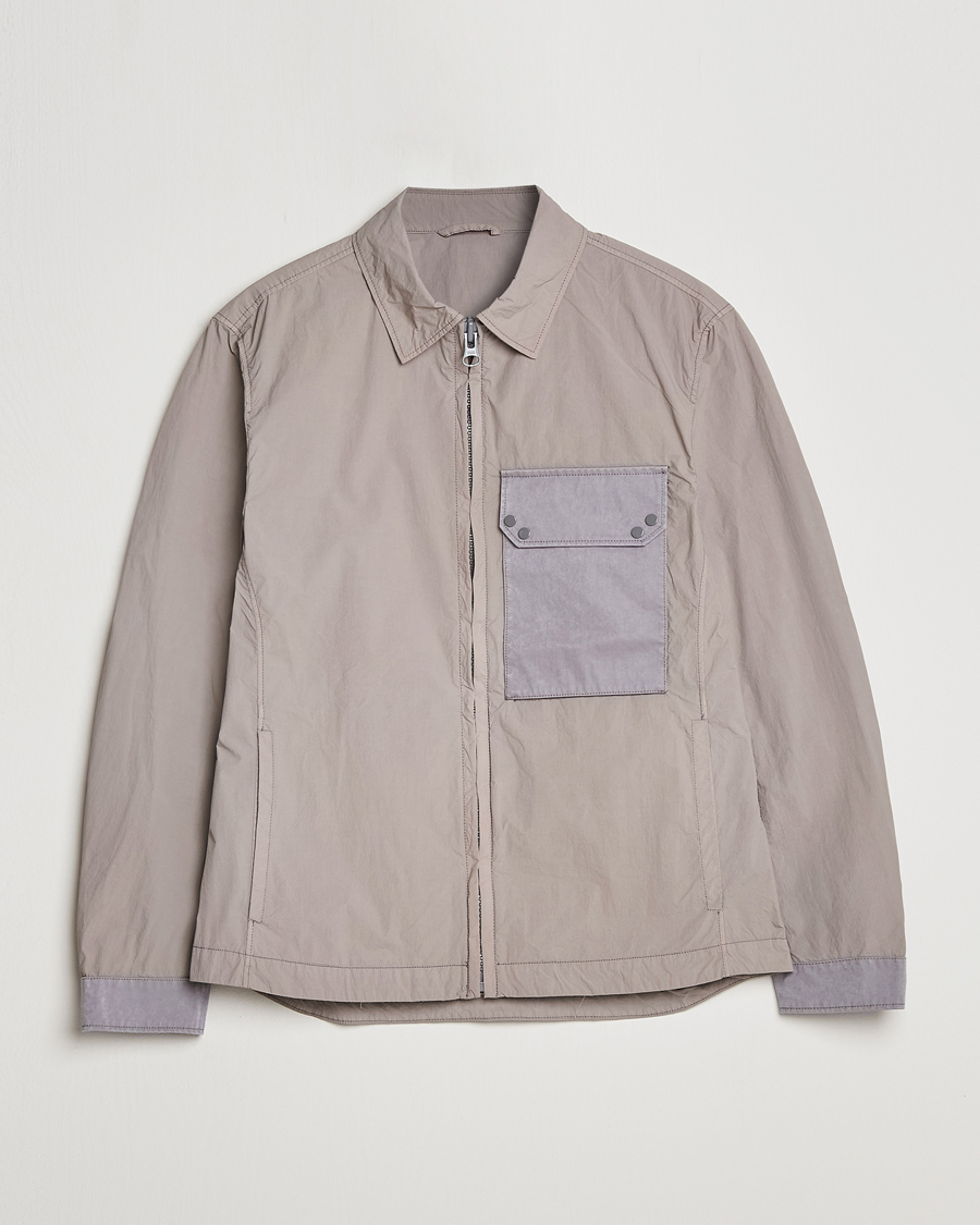 Herr | Jackor | Ten c | Garment Dyed Nylon Jacket Light Grey