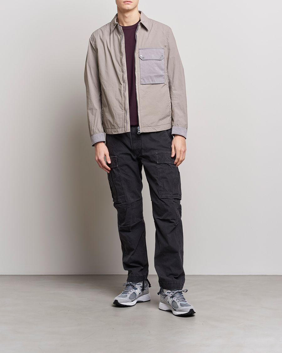 Herr | Jackor | Ten c | Garment Dyed Nylon Jacket Light Grey