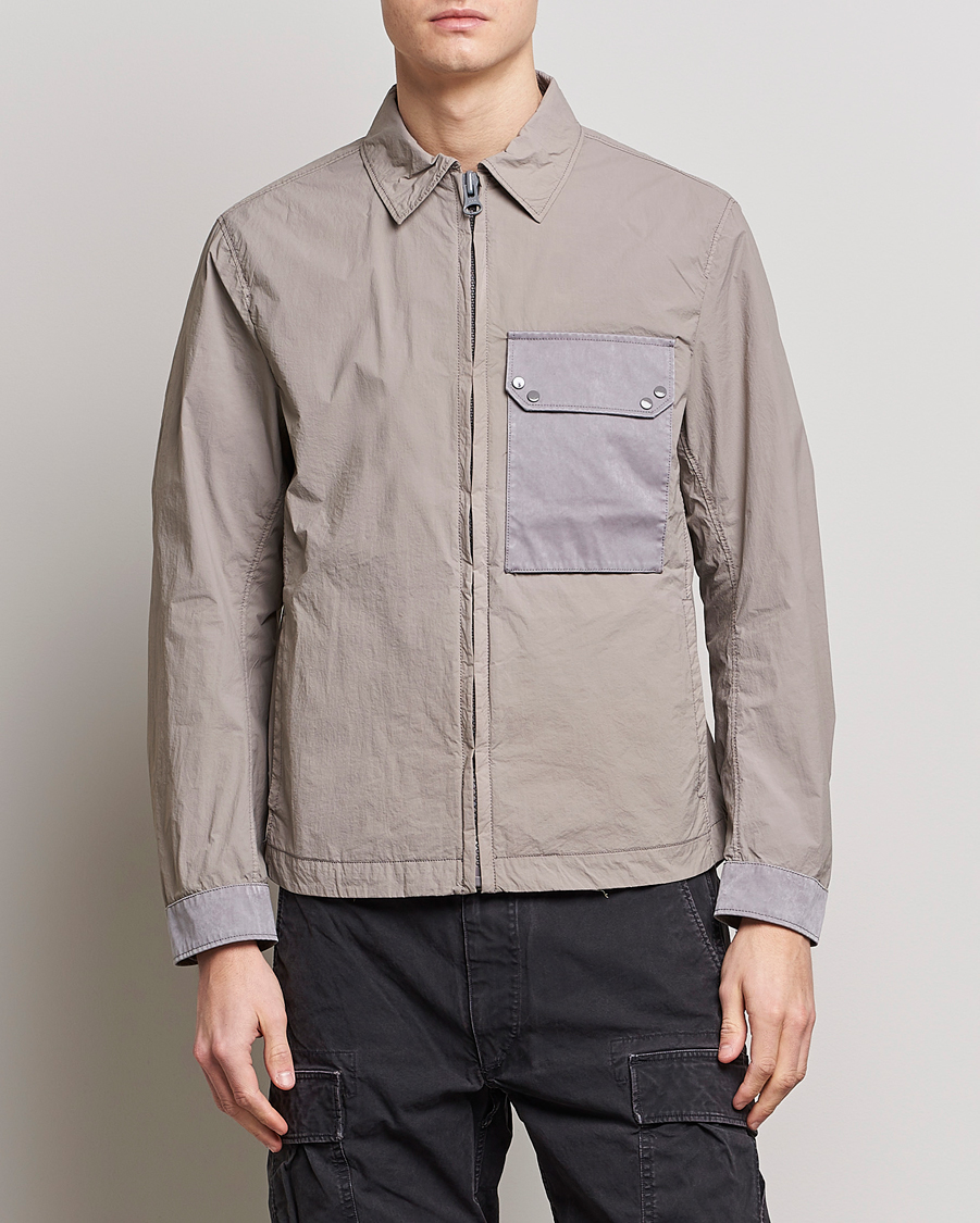 Herr | Jackor | Ten c | Garment Dyed Nylon Jacket Light Grey