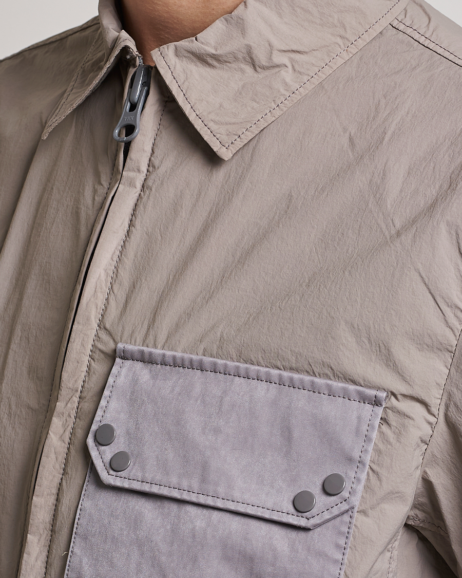 Herr | Jackor | Ten c | Garment Dyed Nylon Jacket Light Grey