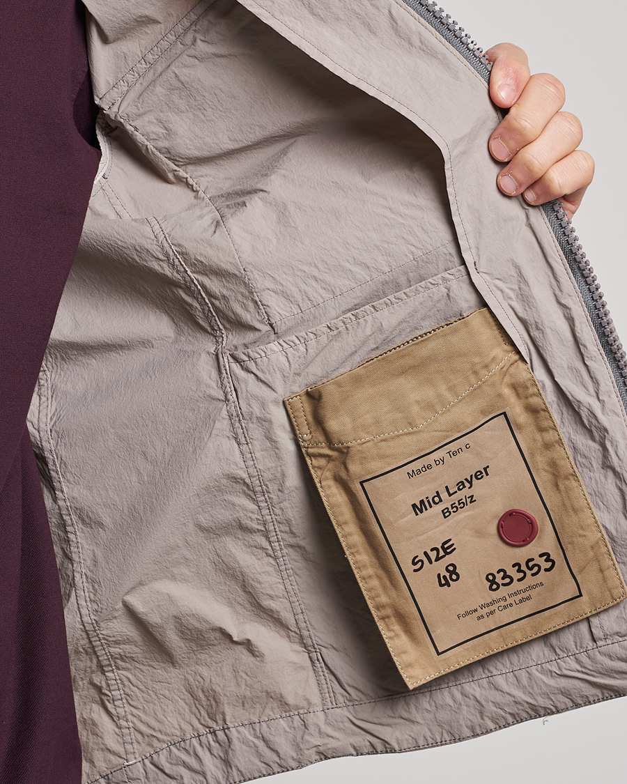 Herr | Jackor | Ten c | Garment Dyed Nylon Jacket Light Grey