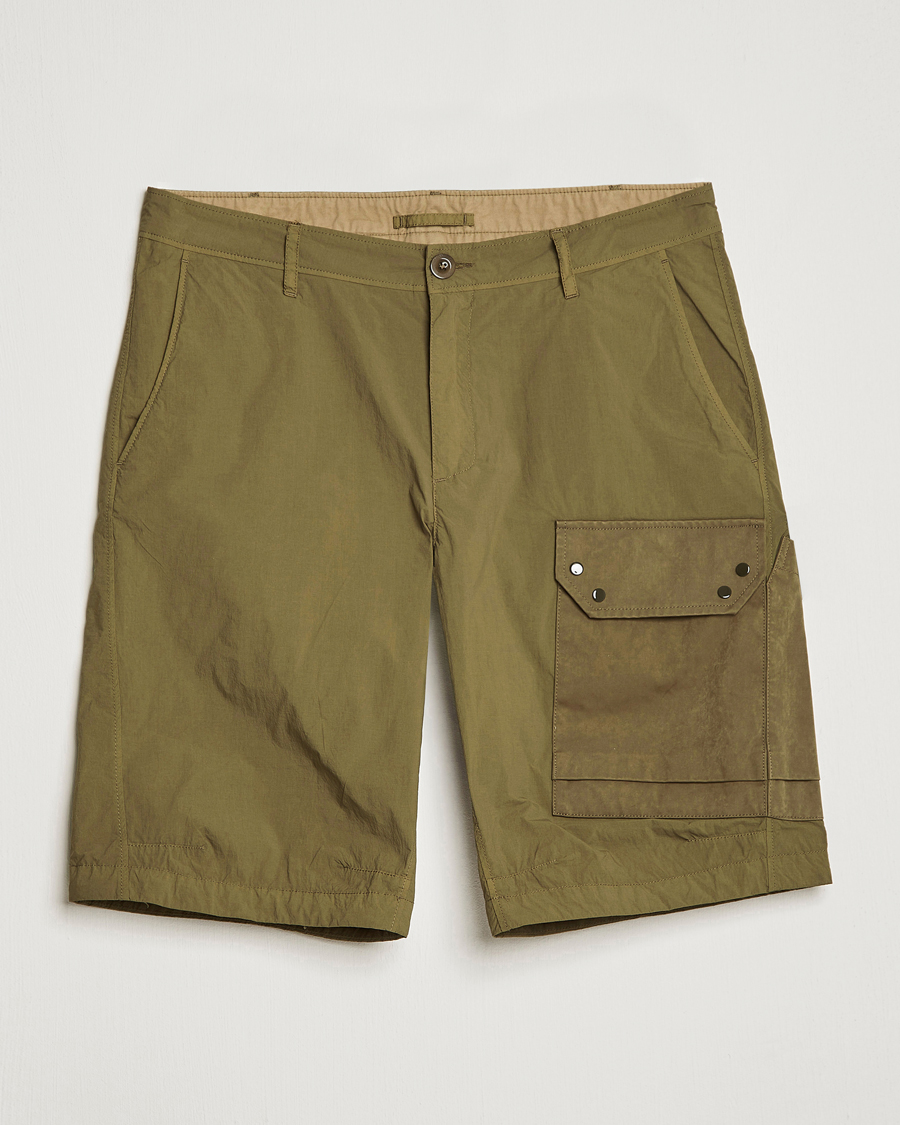 Herr | Shorts | Ten c | Garment Dyed Nylon Cargo Shorts Olive
