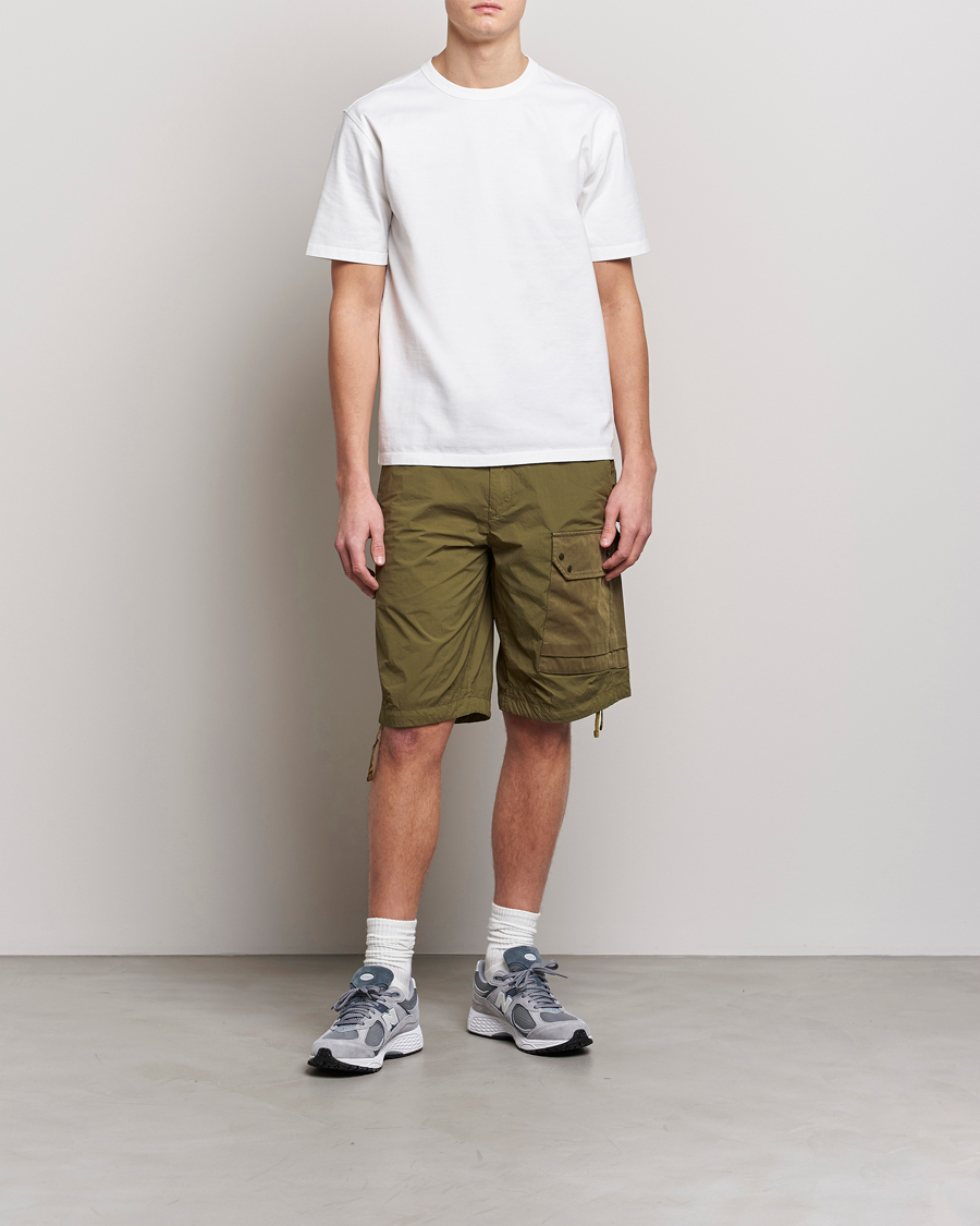 Herr | Shorts | Ten c | Garment Dyed Nylon Cargo Shorts Olive