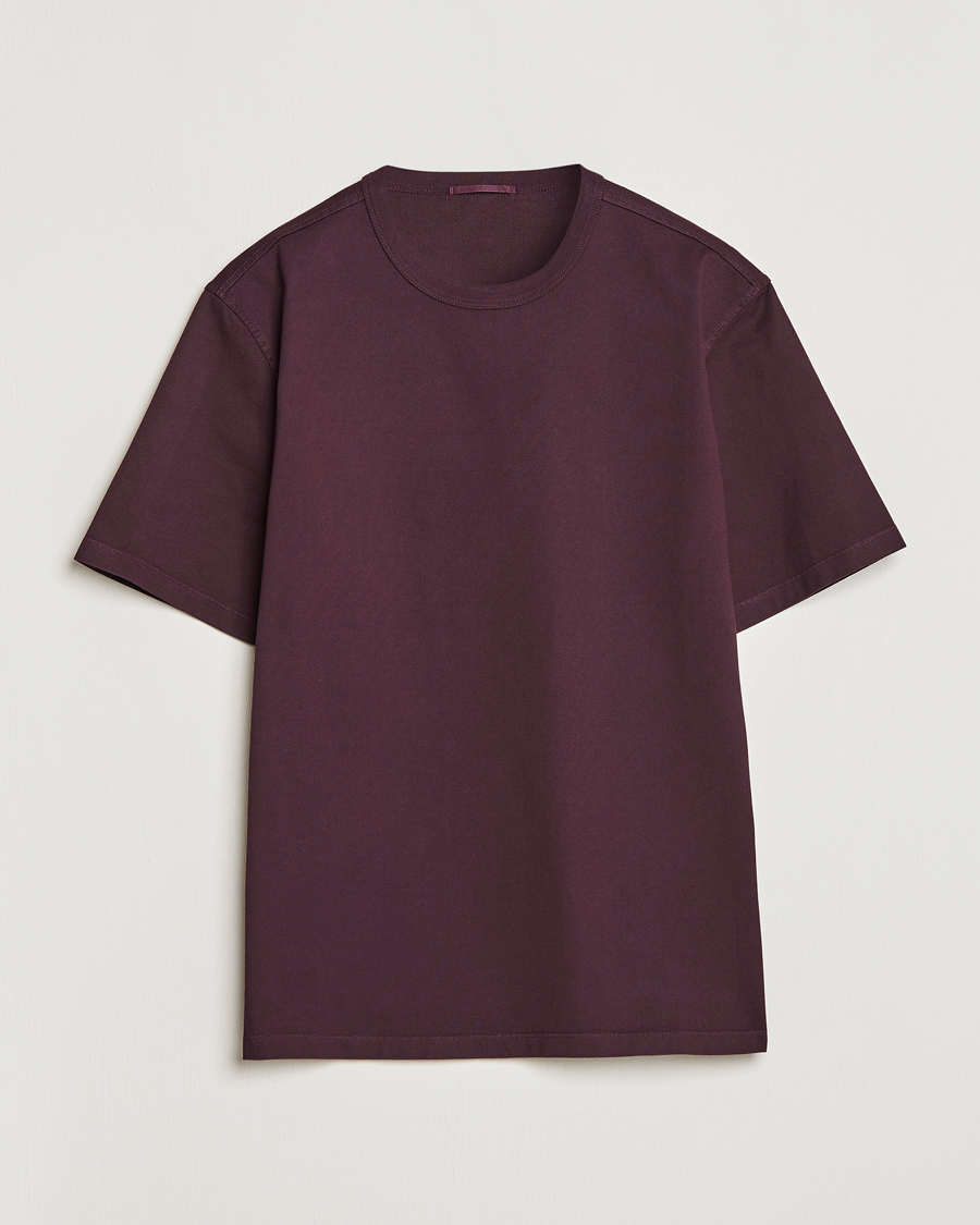 Herr | T-Shirts | Ten c | Garment Dyed Cotton Jersey T-Shirt Blackberry