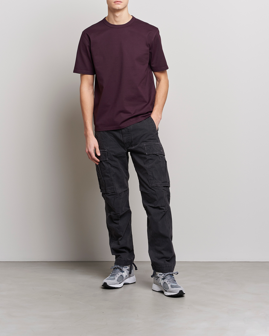 Herr | T-Shirts | Ten c | Garment Dyed Cotton Jersey T-Shirt Blackberry