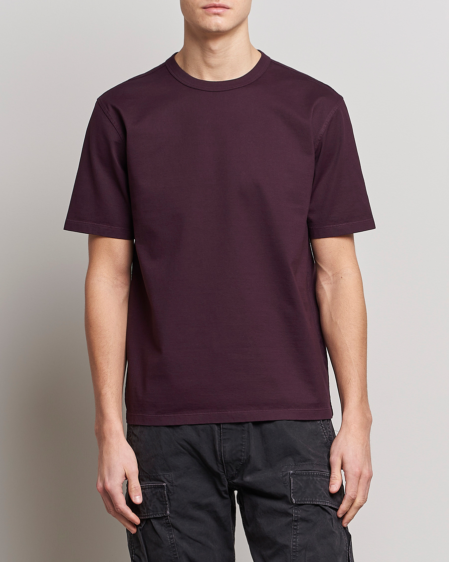 Herr | T-Shirts | Ten c | Garment Dyed Cotton Jersey T-Shirt Blackberry