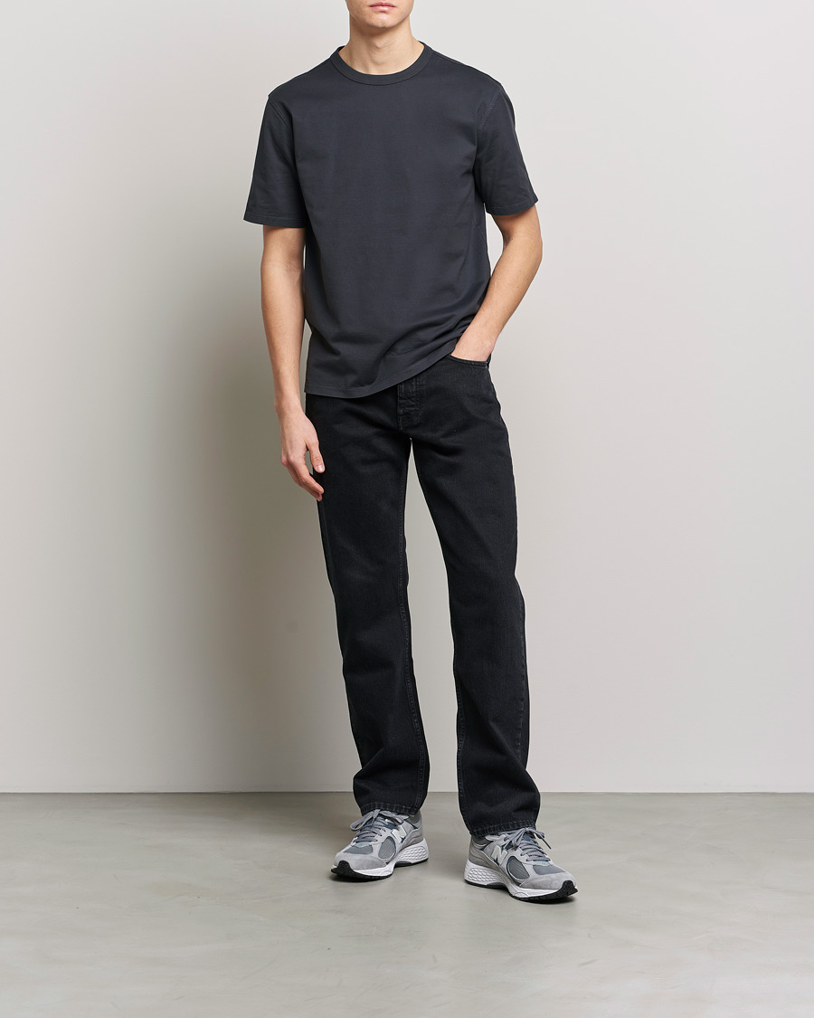 Herr | T-Shirts | Ten c | Garment Dyed Cotton Jersey T-Shirt Blue Grey