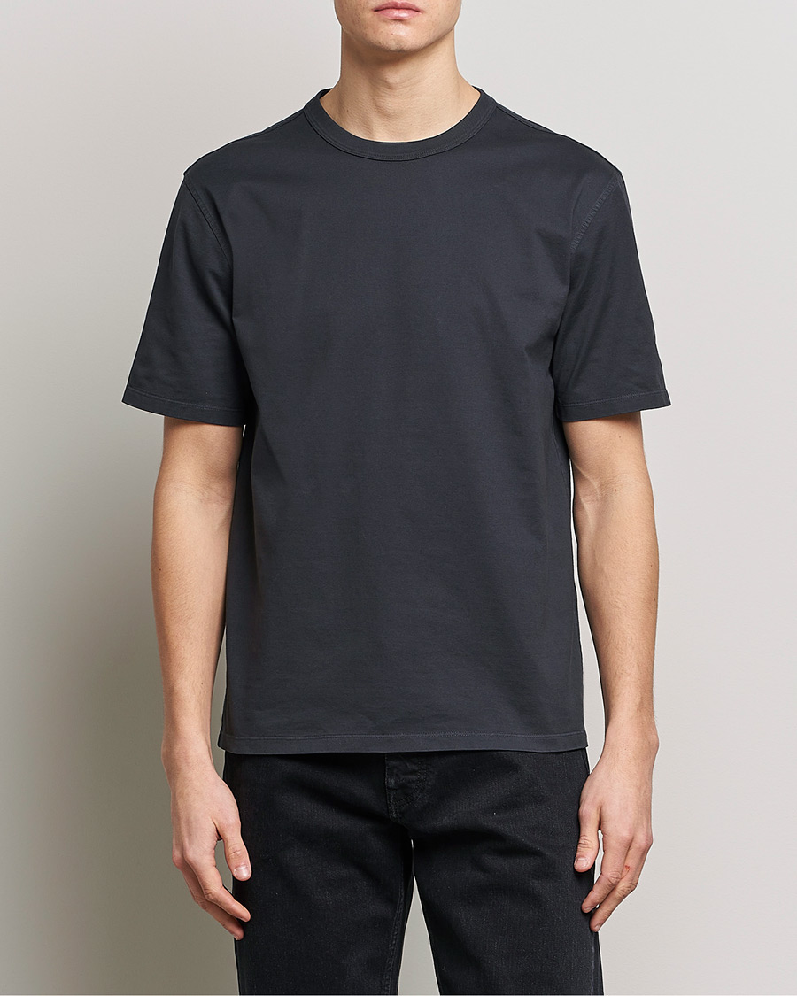 Herr | T-Shirts | Ten c | Garment Dyed Cotton Jersey T-Shirt Blue Grey