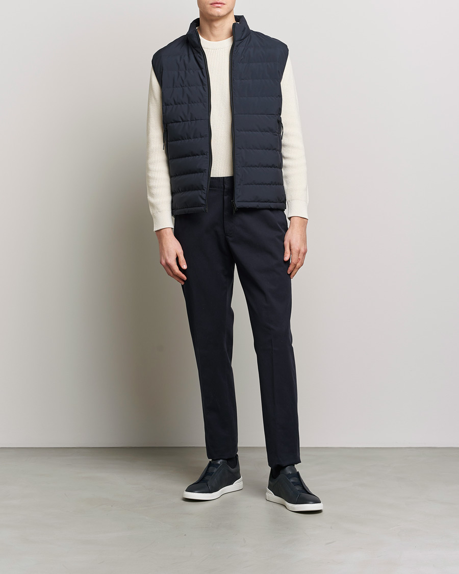Herr | Västar | Zegna | Stratos Padded Gilet Navy