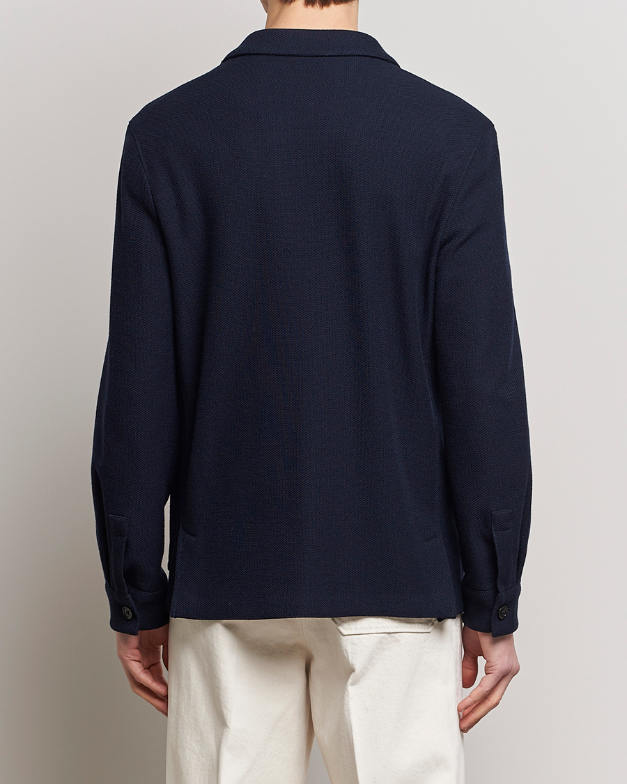Herr | Jackor | Zegna | Wool Jersey Chore Jacket Navy