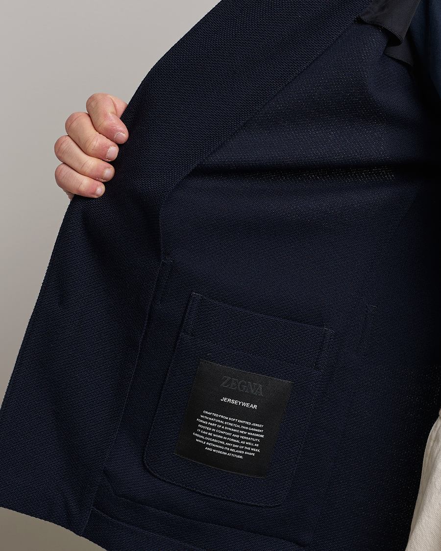 Herr | Jackor | Zegna | Wool Jersey Chore Jacket Navy