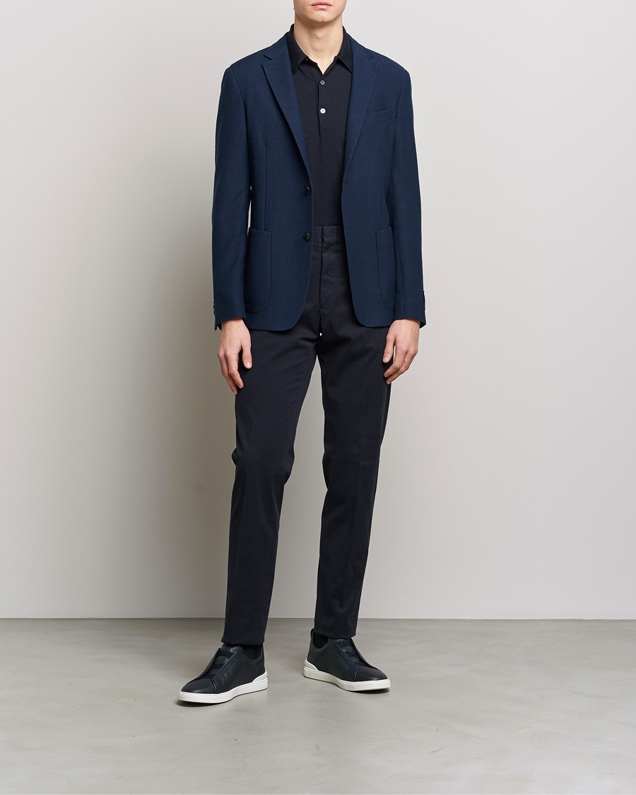 Herr | Kavajer | Zegna | Cotton/Linen Informale Blazer Navy