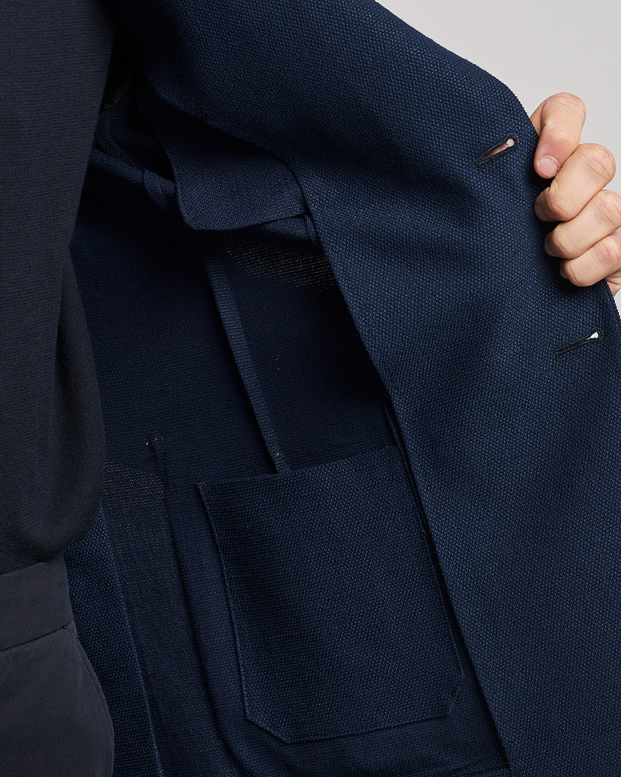 Herr | Kavajer | Zegna | Cotton/Linen Informale Blazer Navy