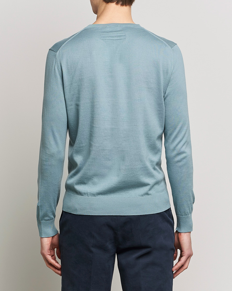 Herr | Tröjor | Zegna | Premium Cotton Crew Neck Sweater Teal