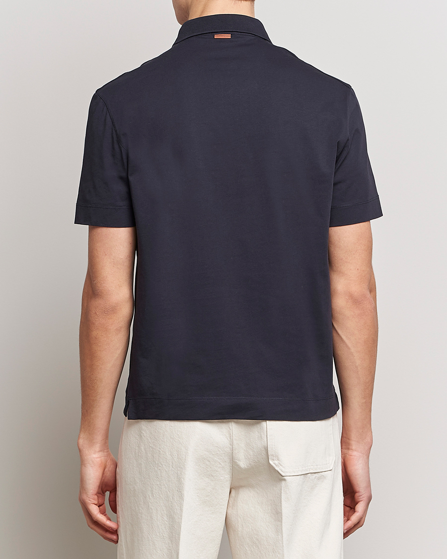 Herr | Pikéer | Zegna | Cotton Jersey Polo Navy
