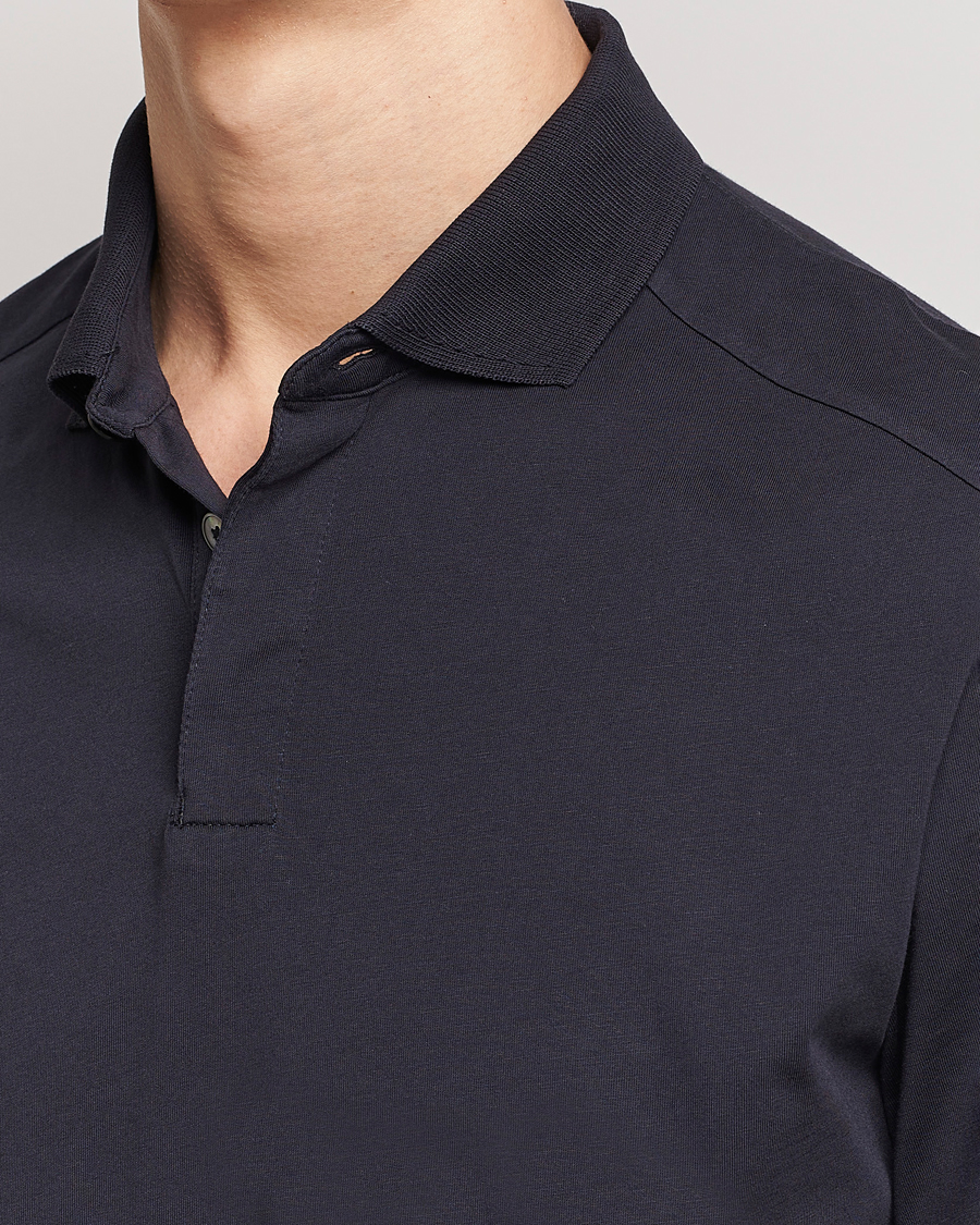 Herr | Pikéer | Zegna | Cotton Jersey Polo Navy