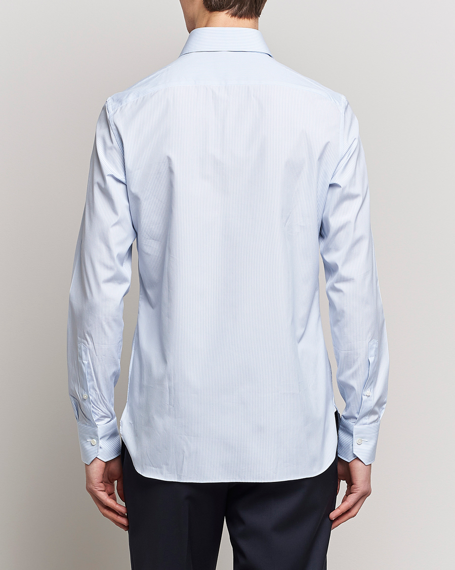 Herr | Skjortor | Zegna | Slim Fit Striped Dress Shirt Light Blue