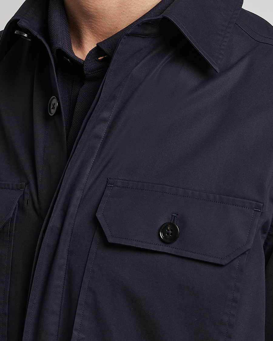 Herr | Skjortor | Zegna | Premium Cotton Overshirt Navy