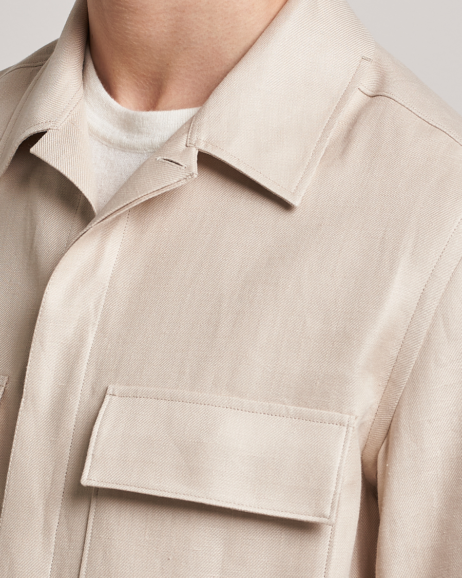 Herr | Skjortor | Zegna | Linen Shirt Jacket Beige